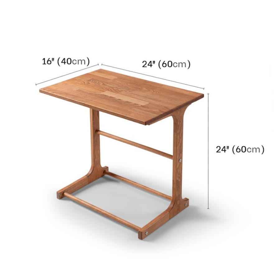 Carpentray C Shaped Side Table, Laptop Table, Nesting Table, TV Tray Table, Wooden End Table, Work Table, Sofa Side Table, Table for Couch, Snack Table