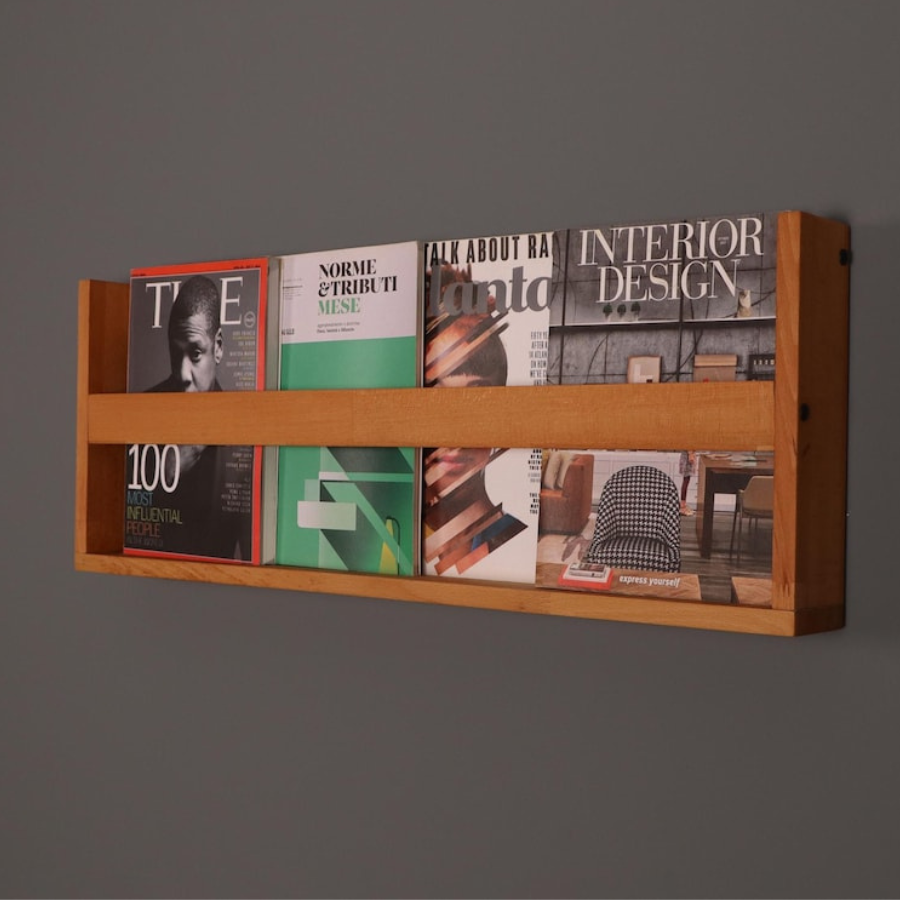 Carpentray wall mountable magazine holder, wooden shelves for Wall, magazine holder Wall, wood magazine rack