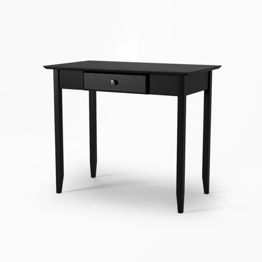 Carpentray Solid Wood Writing Desk (Black)
