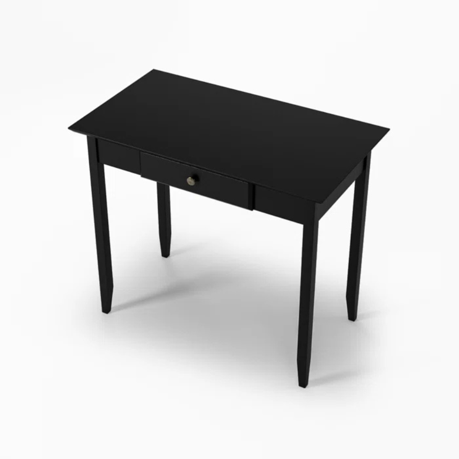 Carpentray Solid Wood Writing Desk (Black)