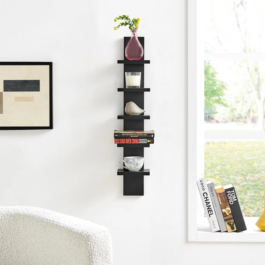 Carpentray 5 Tier Column Wall Shelf