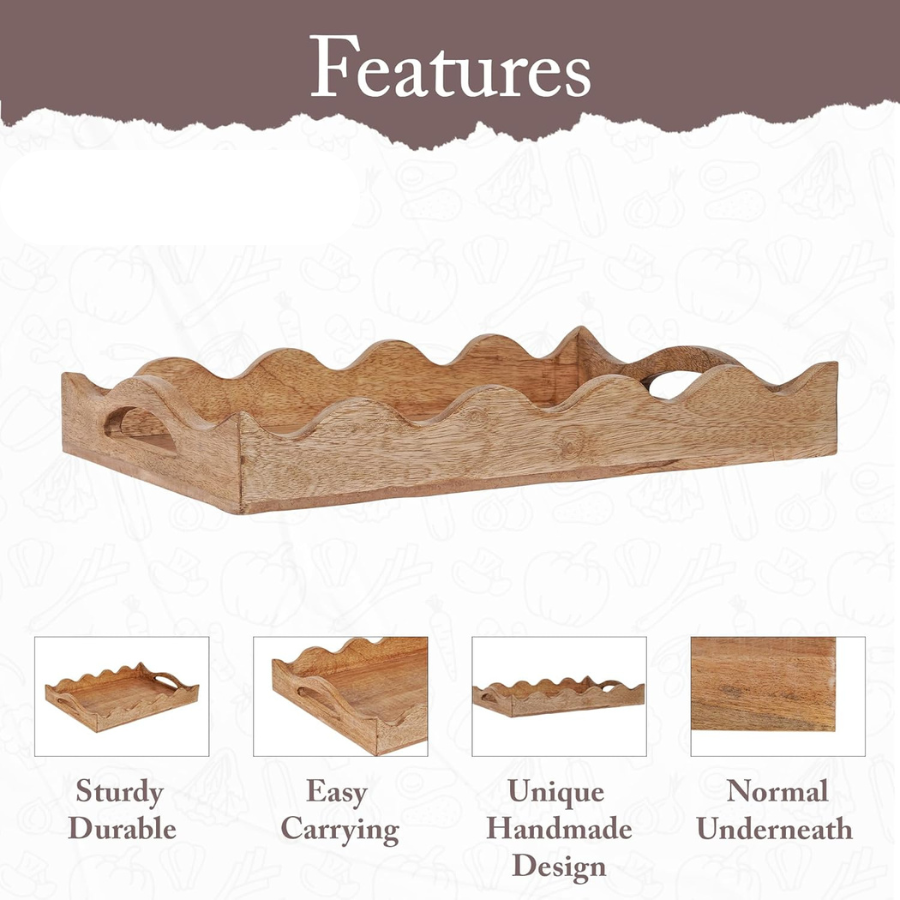 Carpentray Wooden Serving Tray | 10” x 2.5”