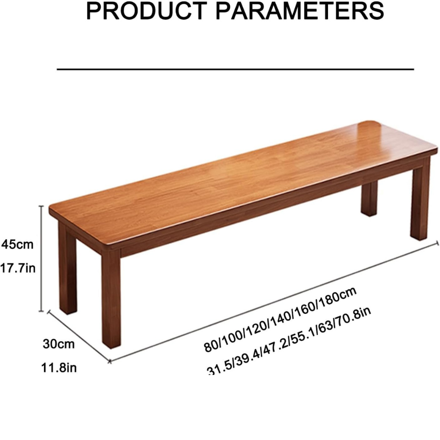 Carpentray Dining Bench for Living Room and Entryway, Furniture Wooden End of Bed Bench