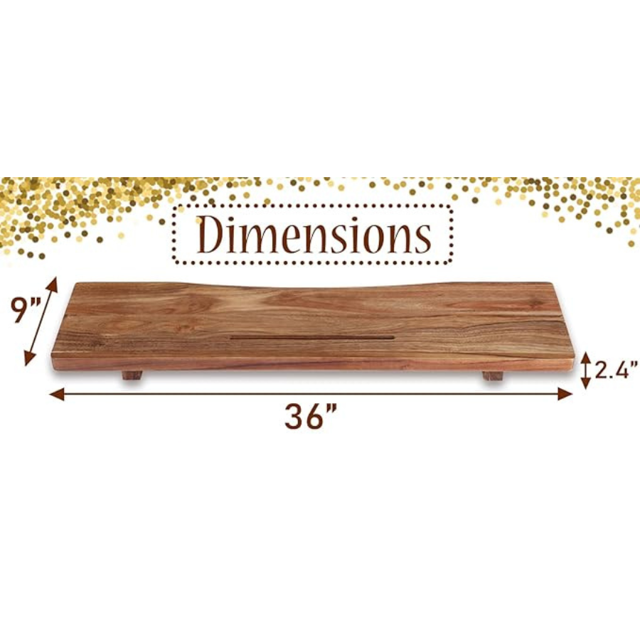 Carpentray Premium 1.2IN Thickened Wood Bathtub Tray Caddy