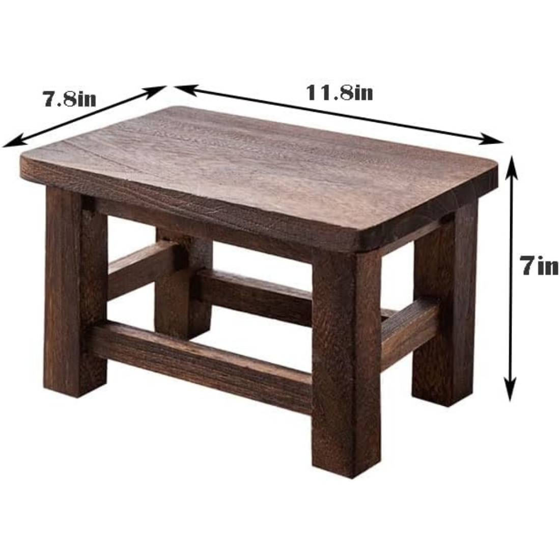 Carpentray Wooden Step Stool, Heavy Duty One Step Stool