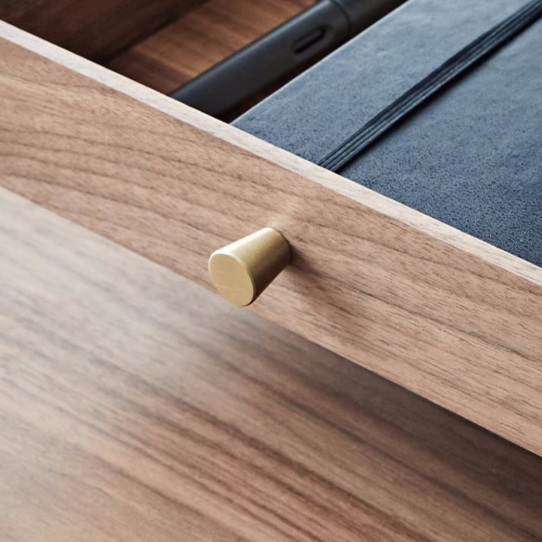 Carpentray Luxury Solid Walnut Wood Desk Shelf Monitor Stand with storage, Desk Monitor Riser, Wooden Monitor