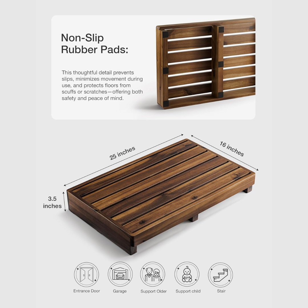 Carpentray 3.5 inch Height Wooden Step Stool (STTE-2W)