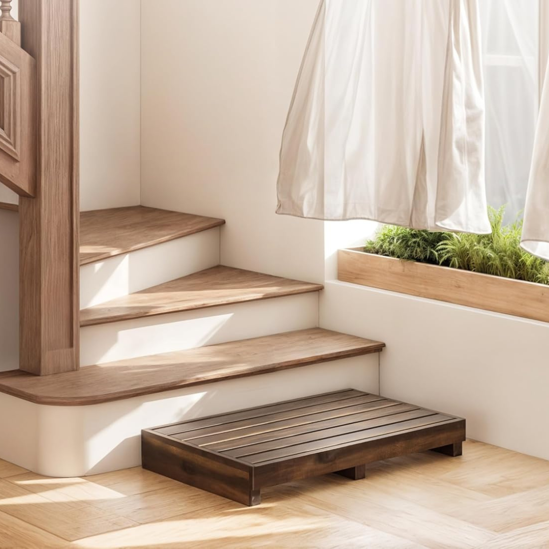 Carpentray 3.5 inch Height Wooden Step Stool (STTE-2W)