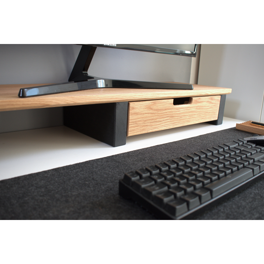 Carpentray 80Cm Long Wooden Monitor riser With 1 Big Drawer