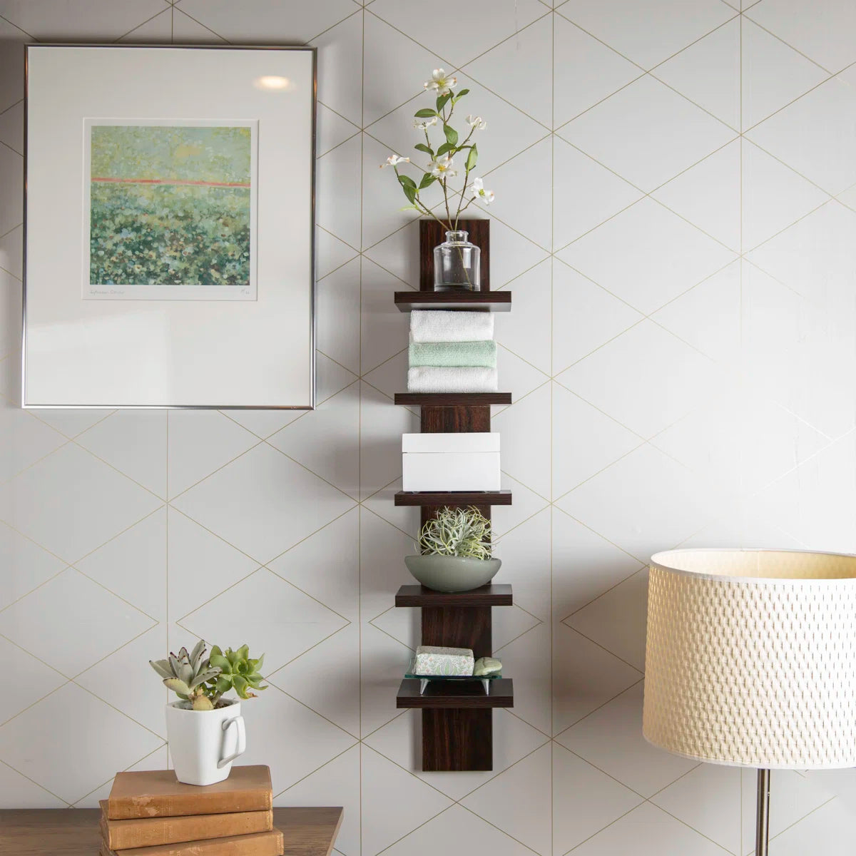 Carpentray 5 Tier Column Wall Shelf