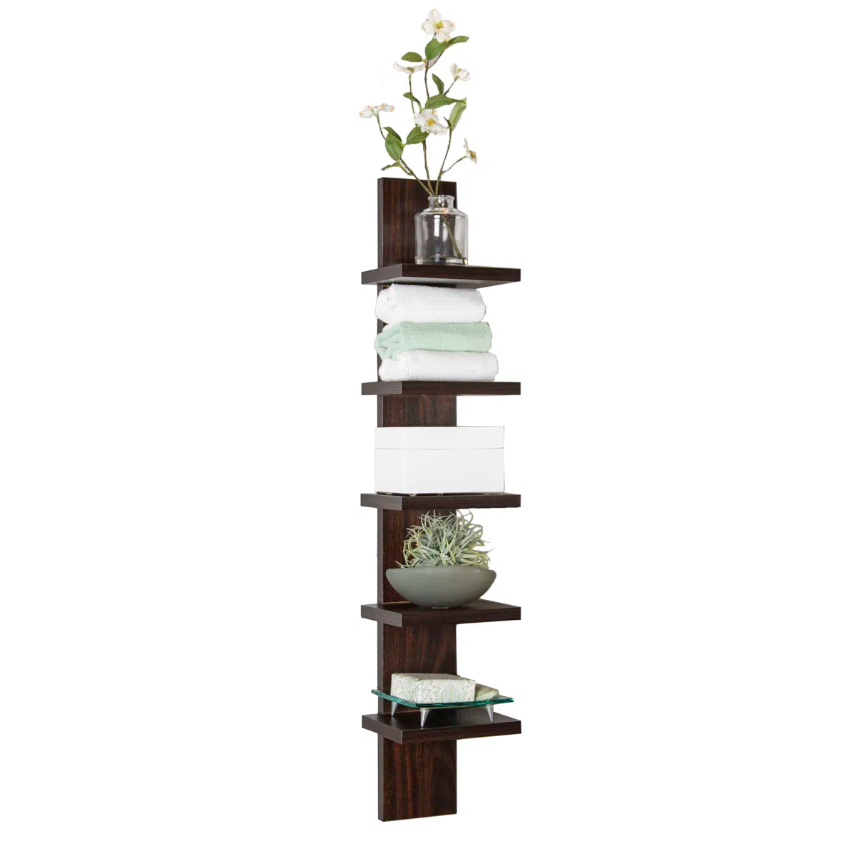 Carpentray 5 Tier Column Wall Shelf