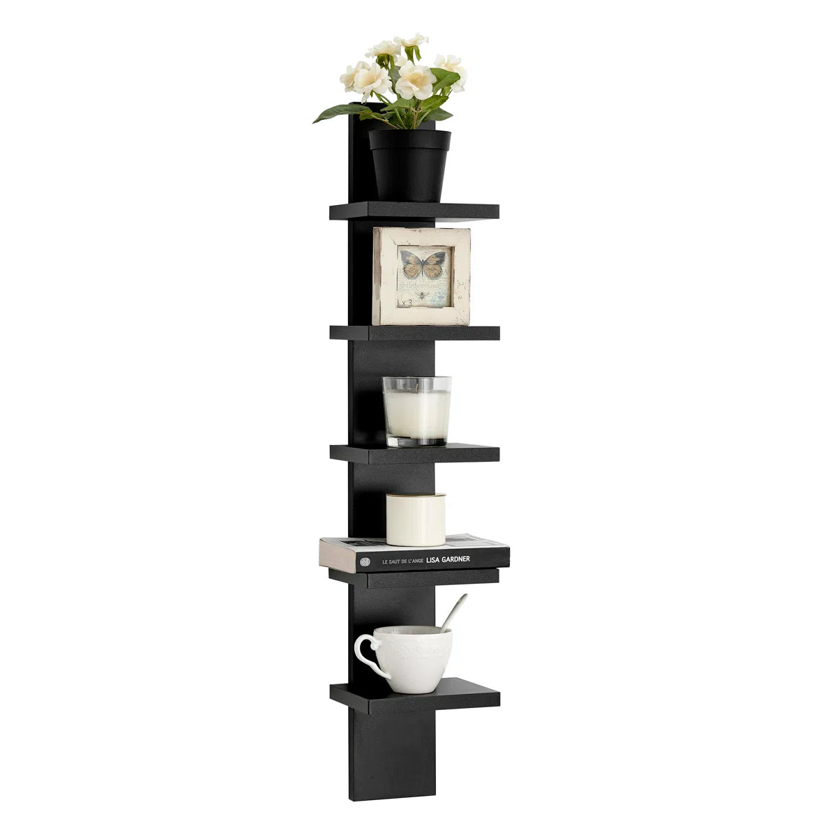 Carpentray 5 Tier Column Wall Shelf