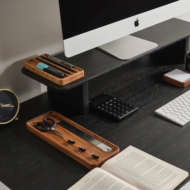 Carpentray 100Cm Long Wooden Monitor Riser (Black)
