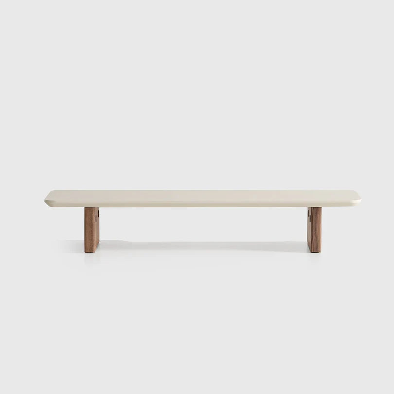 Carpentray 100Cm Long Wooden Monitor Riser (White & Brown)
