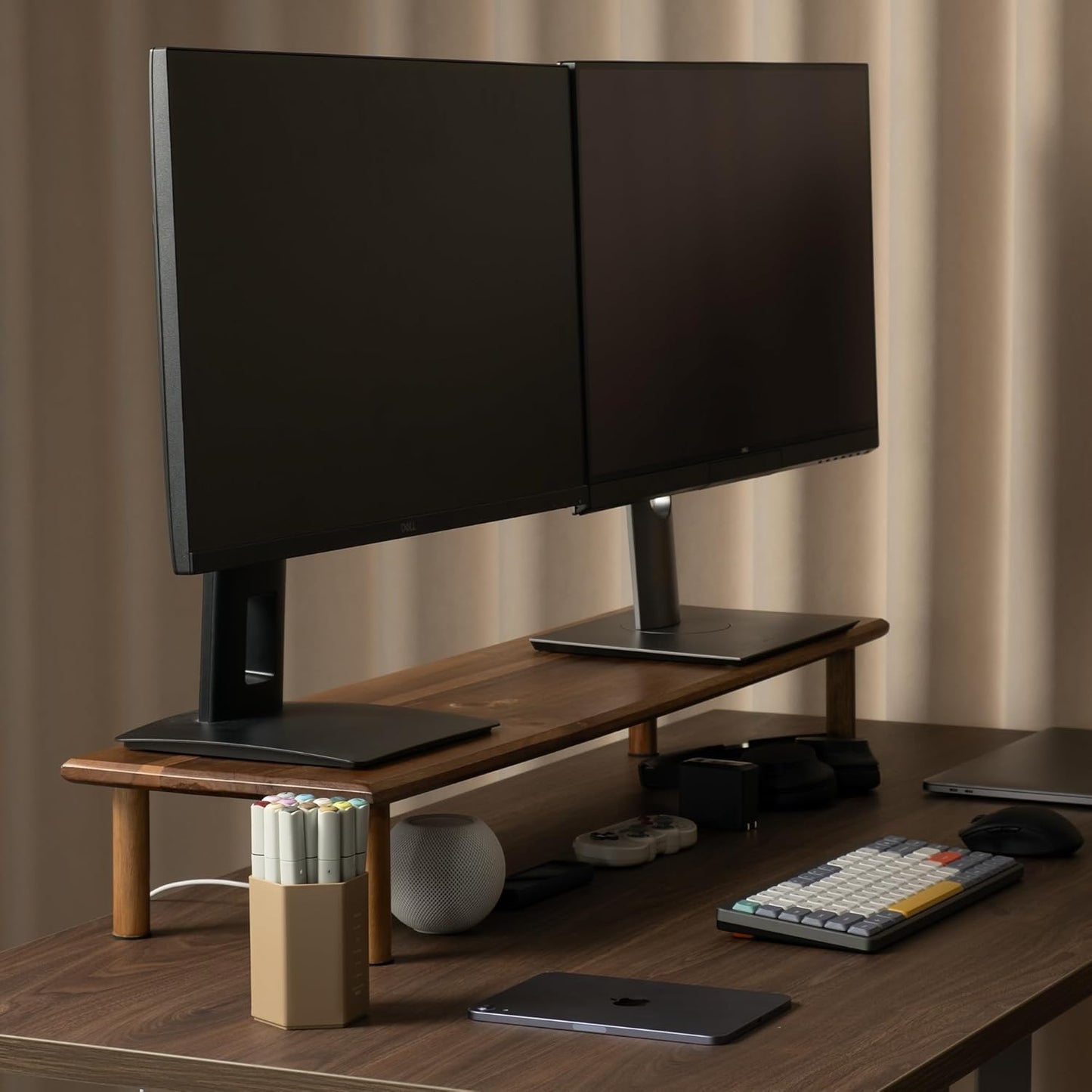 Carpentray 100cm Long Monitor Stand Riser Sheesham Wood