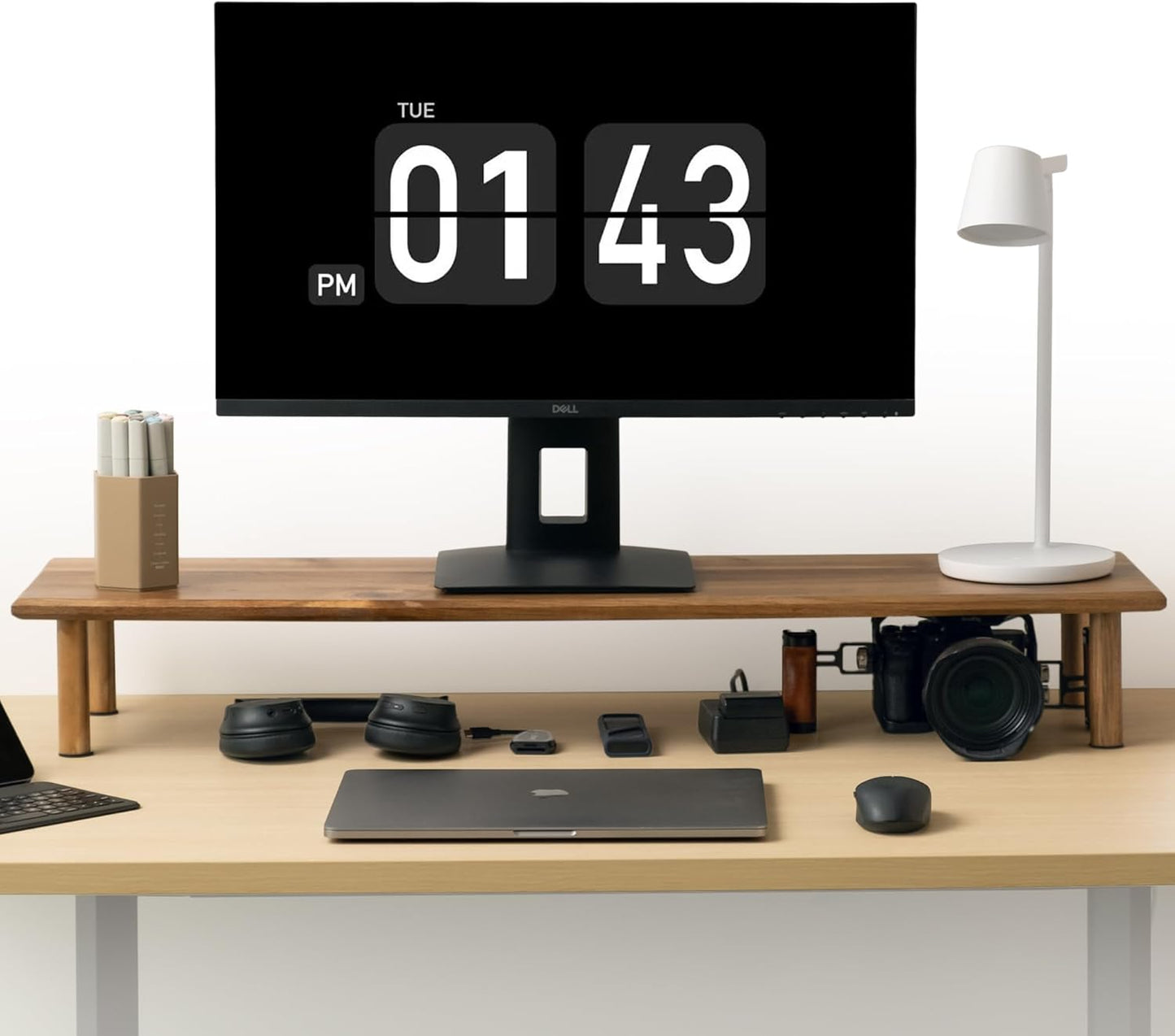 Carpentray 80cm Long Monitor Stand Riser Sheesham Wood
