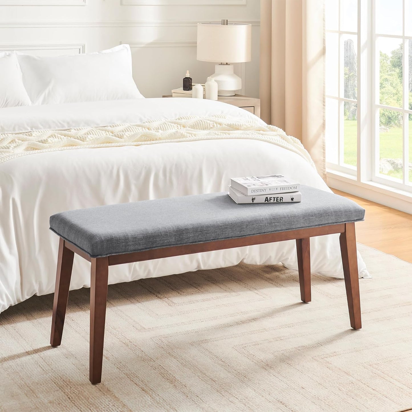 Carpentray 100cm Long Bench for Entryway (Bench, Grey)