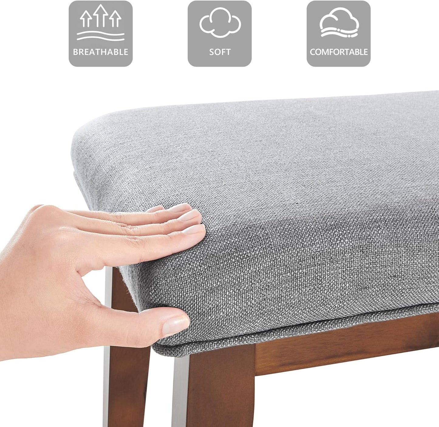 Carpentray 100cm Long Bench for Entryway (Bench, Grey)