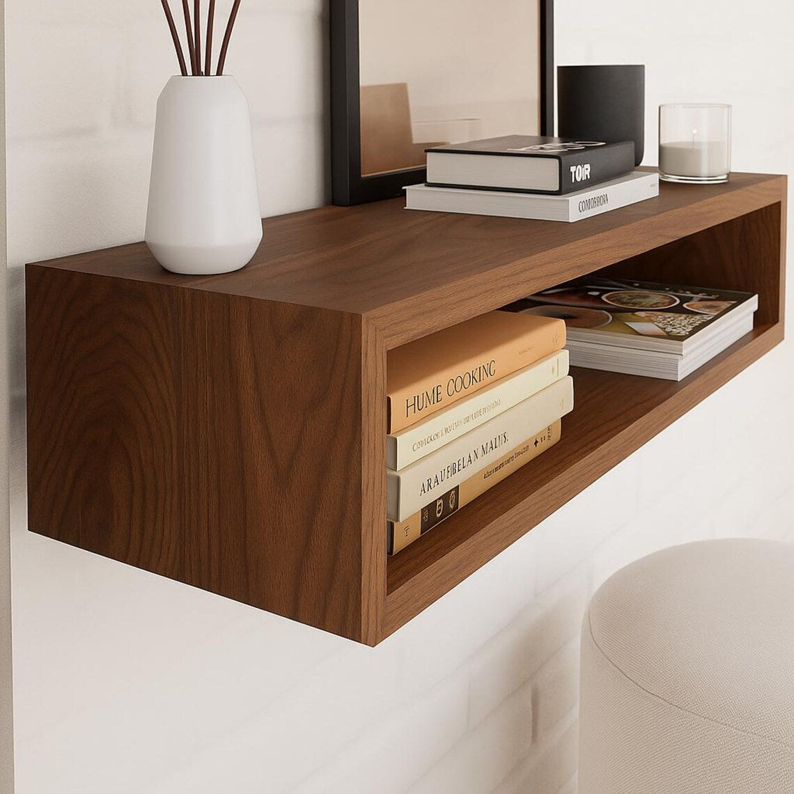 Carpentray 100Cm Wooden Wall Tv Cabinet (Brown)