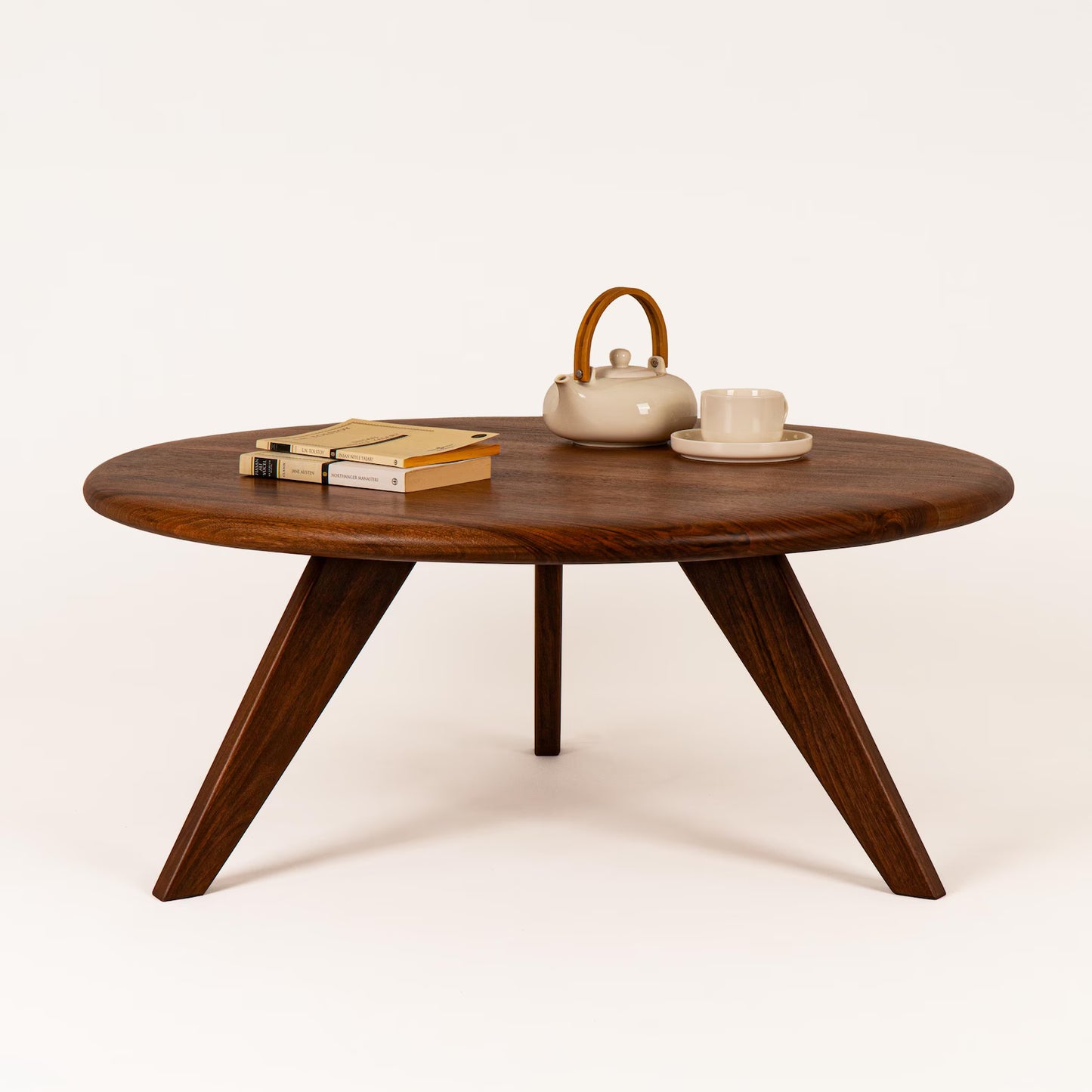 Carpentray 30x30 Inch Round Wooden Coffee Table