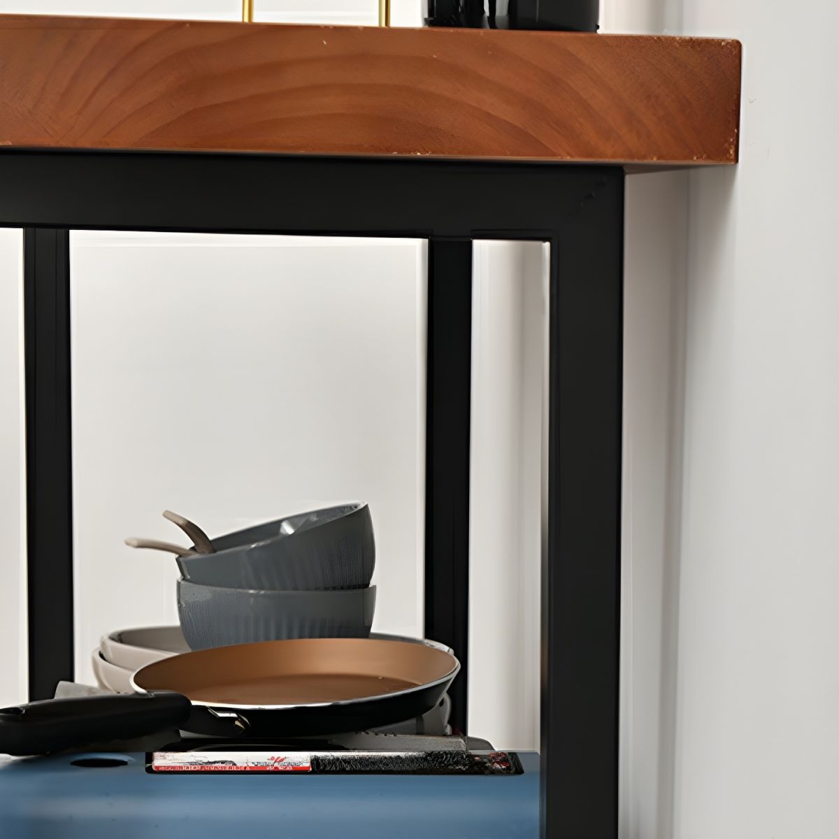 Carpentray 80cm Long Dual Shelf Console Table Light Brown