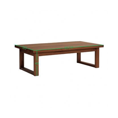 carpentray wooden rectangle shape coffee table (8q)