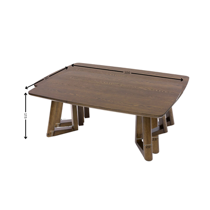 carpentray wooden triangle shape coffee table