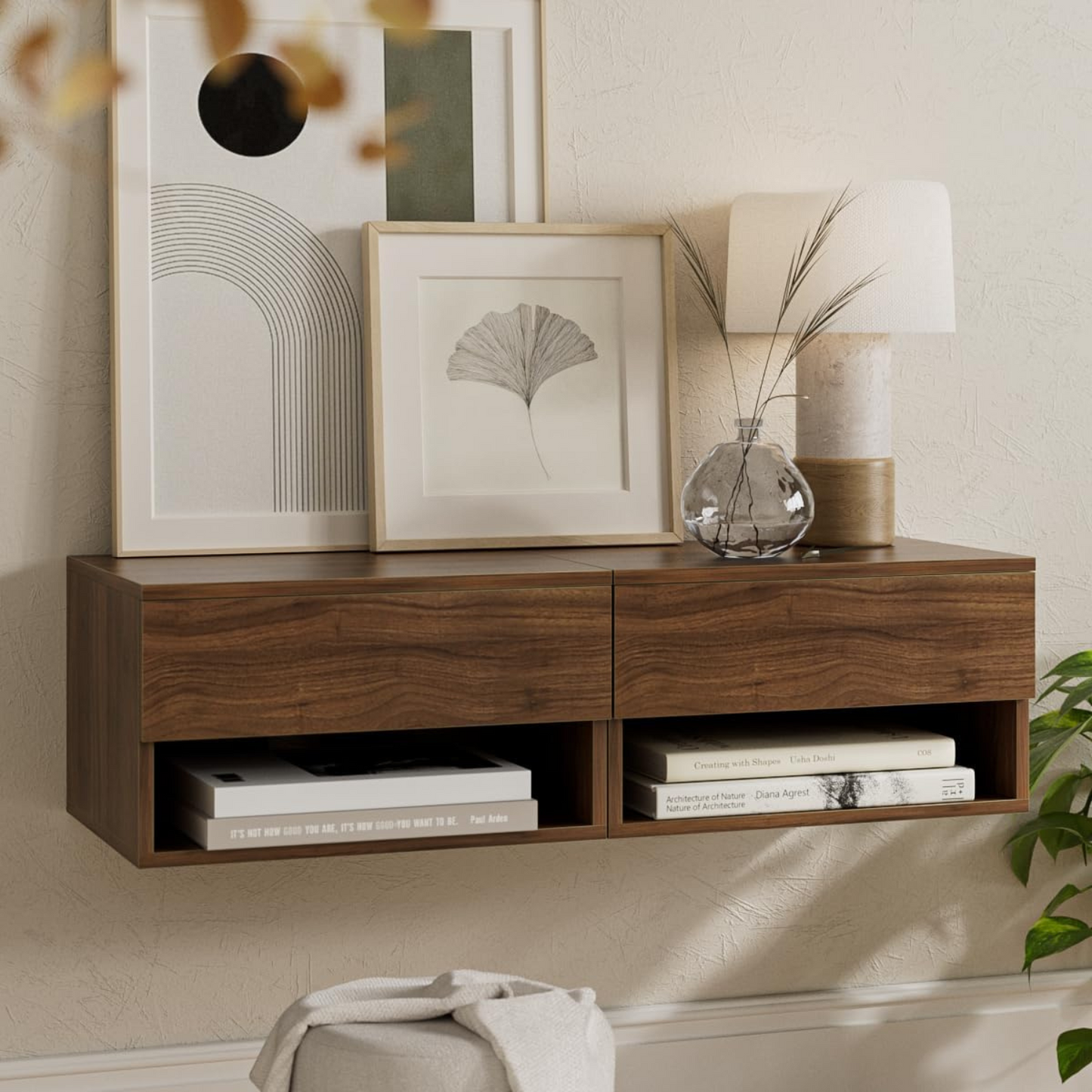 Carpentray Wodoen 1 Drawer Wall Bedside