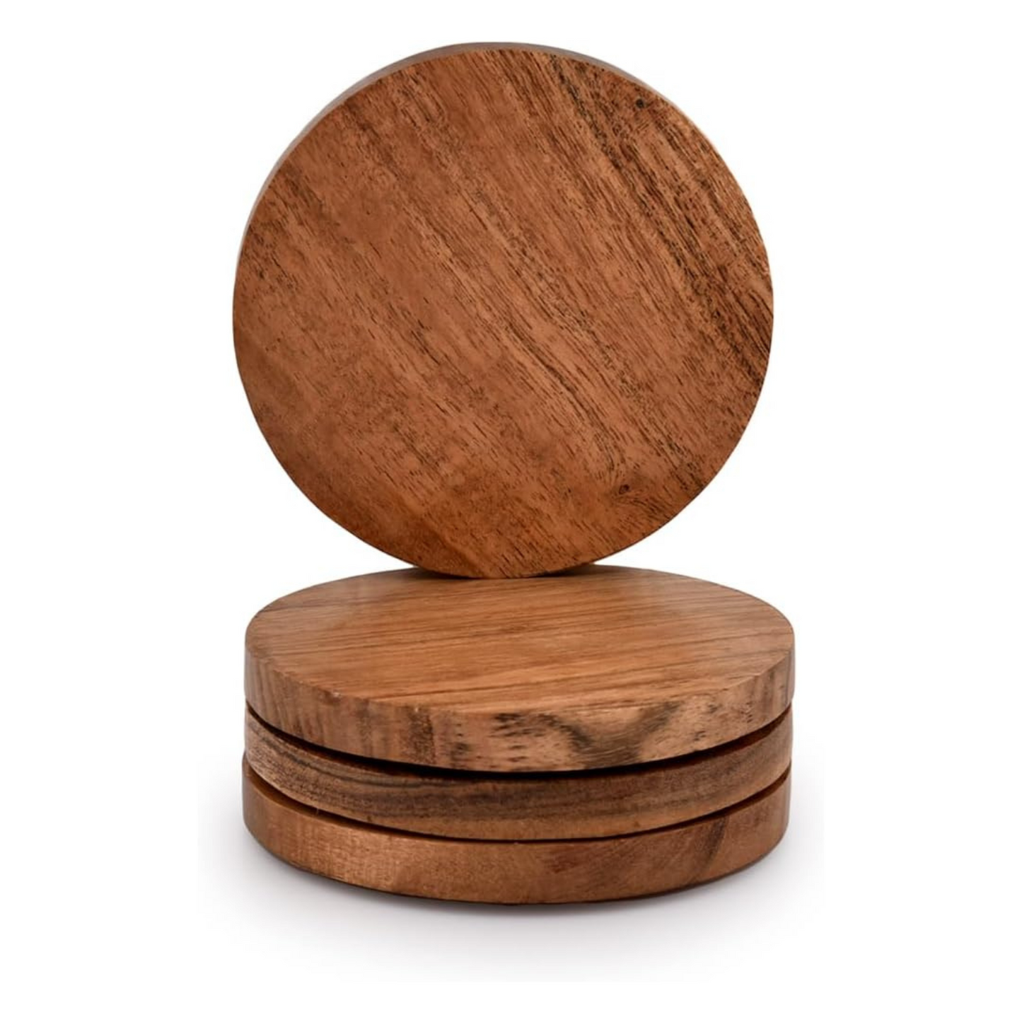 Carpentray Round Wooden Coaster Set of 4