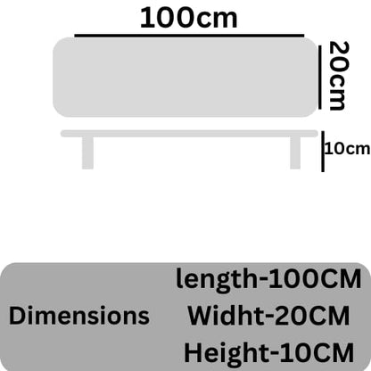 carpentray 100cm wooden computer long monitor stand, monitor riser desk shelf desktop legs stand