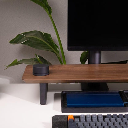 carpentray 100cm wooden computer long monitor stand, monitor riser desk shelf desktop legs stand