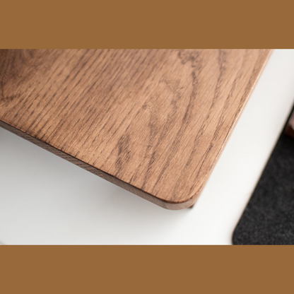 carpentray 120cm long wooden computer monitor riser brown