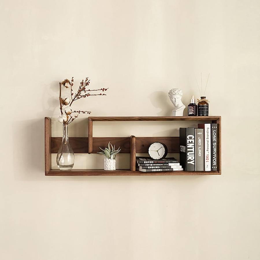 carpentray decoration item wooden wall shelf