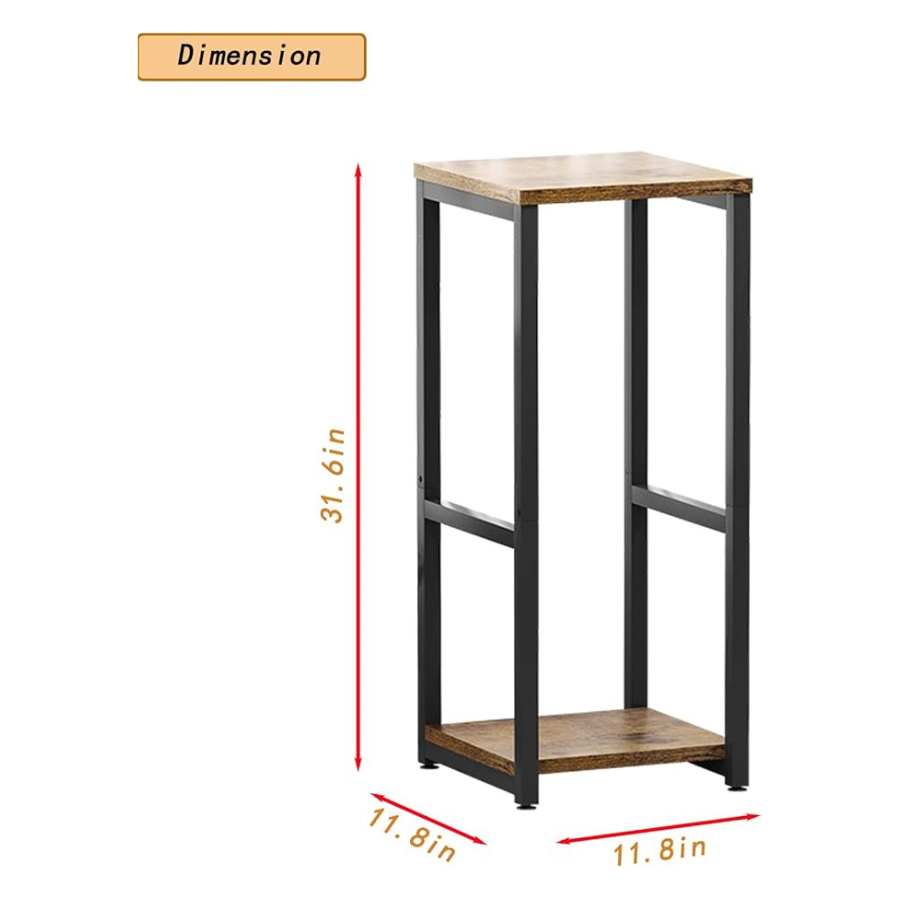 carpentray wooden plant stand indoor corner tall 2 tier wooden modern flower storage plant shelf holder for living room balcony