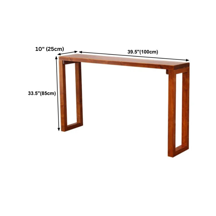 Carpentray Wooden Entryway Console Table Brown