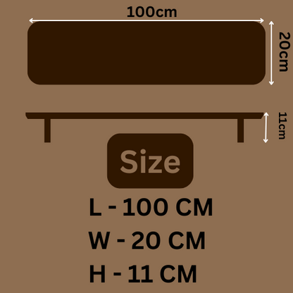 carpentray 100cm long wooden monitor riser (brown)