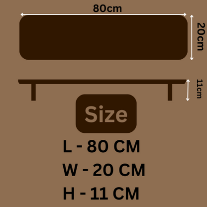carpentray 80cm long wooden monitor riser (brown)