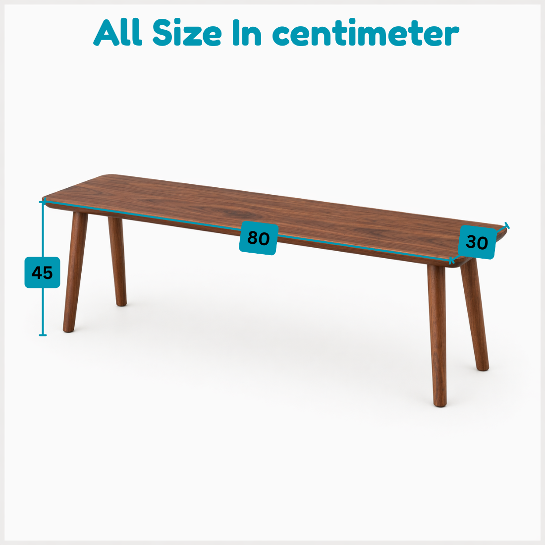 Carpentray 80cm Seating Bench (Walnut)