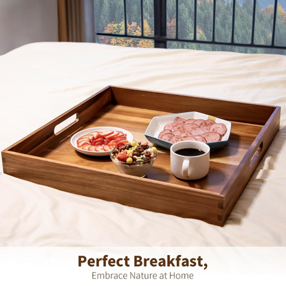 carpentray large square for living room wooden tray size  20" x 20" x 2"