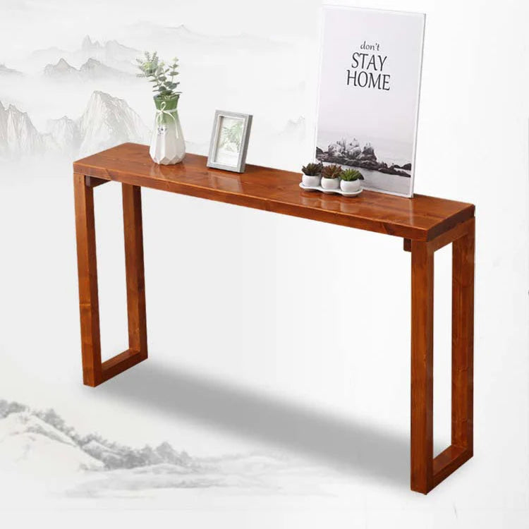 Carpentray Wooden Entryway Console Table Brown