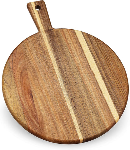 carpentray wood round cutting board and chopping board with handle