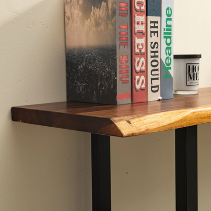 carpentray 80cm long wooden console table dual tone color