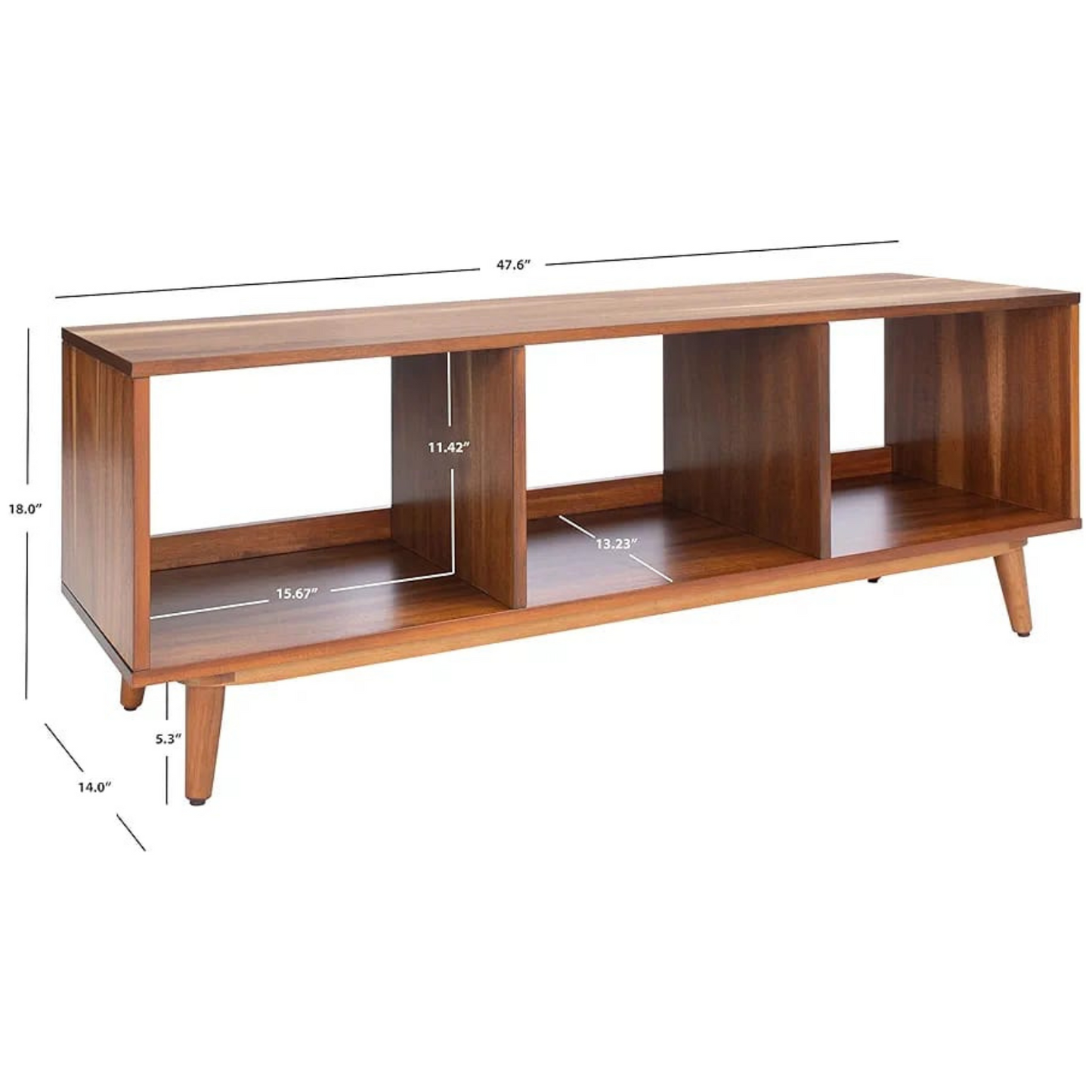 Carpentray Wooden Tv Cabinet 3 Open Shelf