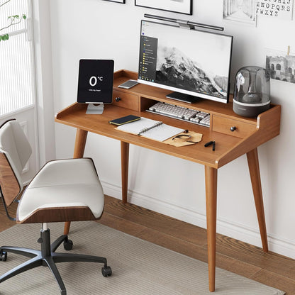 century modern desk, 43" wood home office writing computer