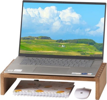 carpentray monitor & leptop stand wooden - desk stand wood for laptop/monitor