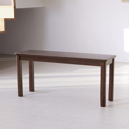 carpentray 37.4" wooden dining bench/small modern farmhouse malaysian oak wood bench (walnut)