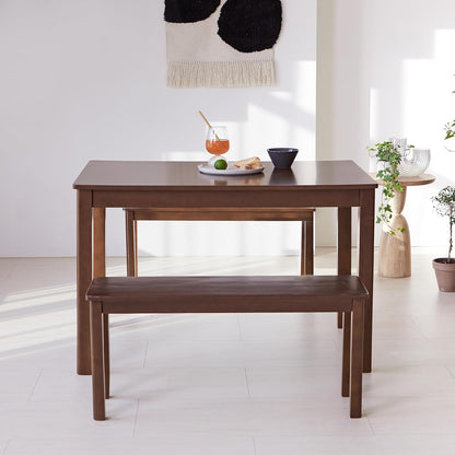 carpentray 37.4" wooden dining bench/small modern farmhouse malaysian oak wood bench (walnut)