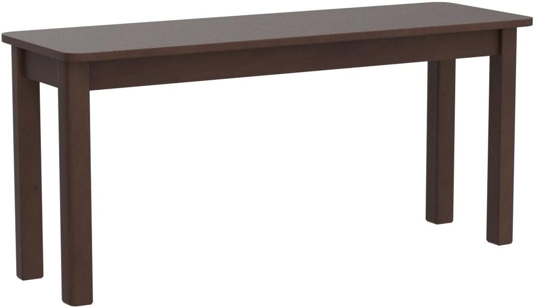 carpentray 37.4" wooden dining bench/small modern farmhouse malaysian oak wood bench (walnut)
