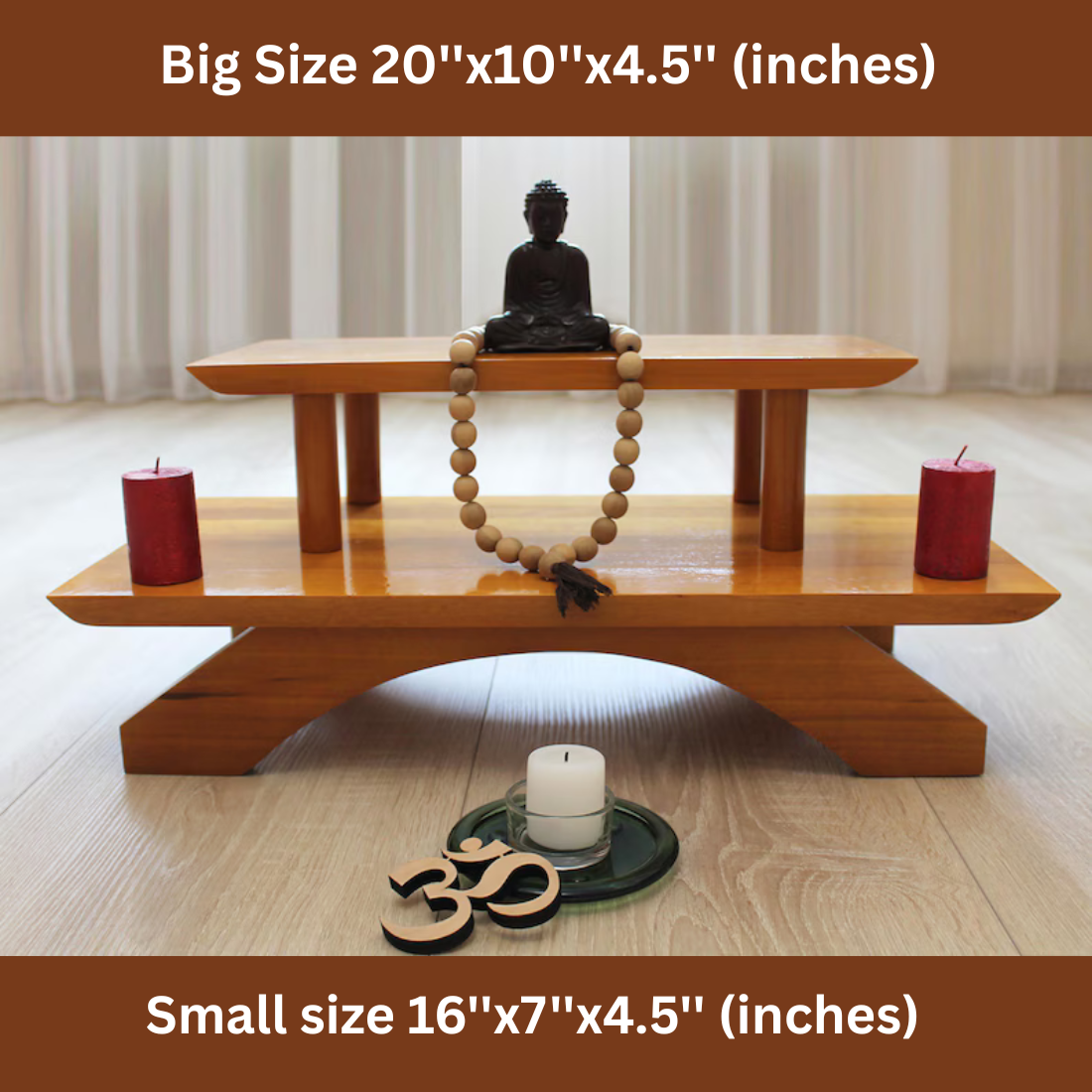 carpentray wooden solid sheesham puja chowki  prayer table meditation altar