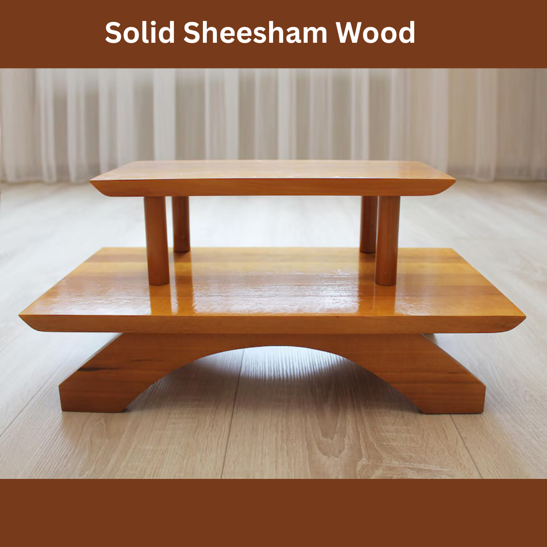 Carpentray Wooden Solid Sheesham Puja chowki  Prayer table Meditation altar
